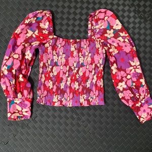 Free People smocked floral top